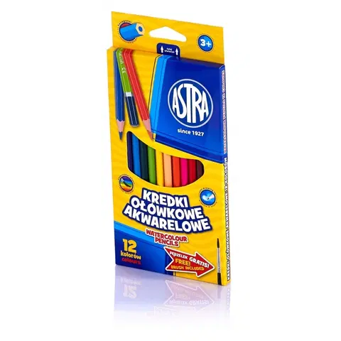 Hračky ASTRA - Akvarelové barvičky 12ks + štětec, 312110004