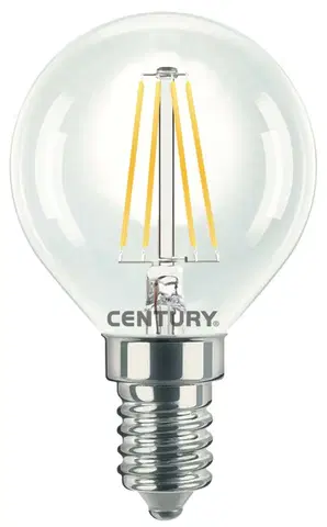 LED žárovky CENTURY LED FILAMENT MINI GLOBE ČIRÁ 6W E14 2700K 806Lm 360d 45x76mm IP20 CEN INH1G-061427