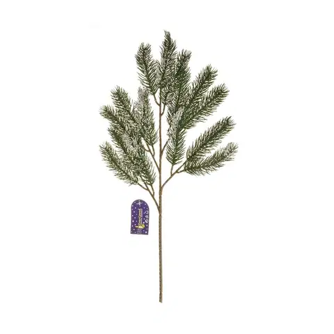 Vánoční dekorace Zimní zasněžená smrková větev, v. 52 cm
