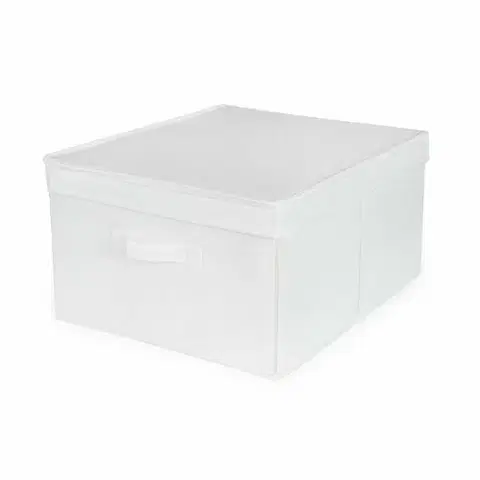 Úložné boxy Compactor Skládací úložná kartonová krabice Wos, 40 x 50 x 25 cm, bílá