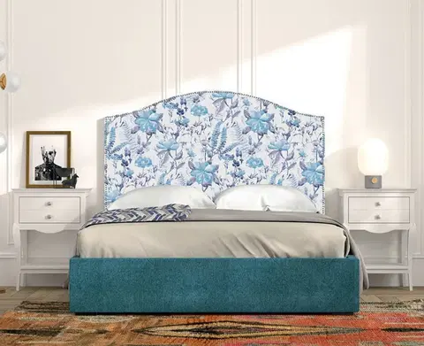 Luxusní a stylové postele Estila Luxusní klasická manželská postel Genova s elegantním čalouněným čelem 160cm