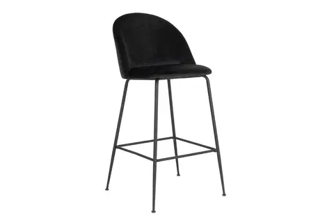 Barové židle Norddan Designová barová židle Kristopher černá