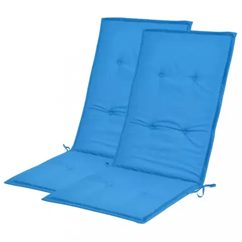 Záhradné sedáky Voděodolné podušky na zahradní židle 2 ks Dekorhome Modrá