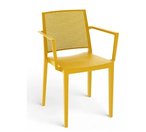 Zahradní křesla a židle ArtRoja Zahradní křeslo GRID ARMCHAIR Barva: Žlutá