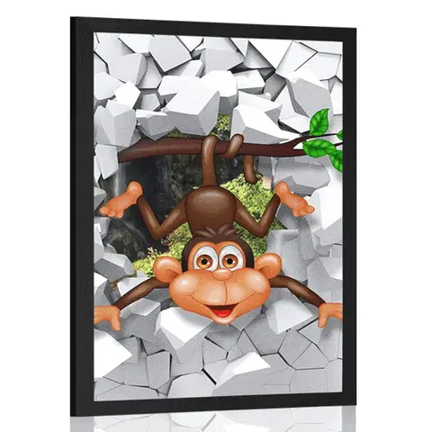 Zvířátka Plakát veselá opička