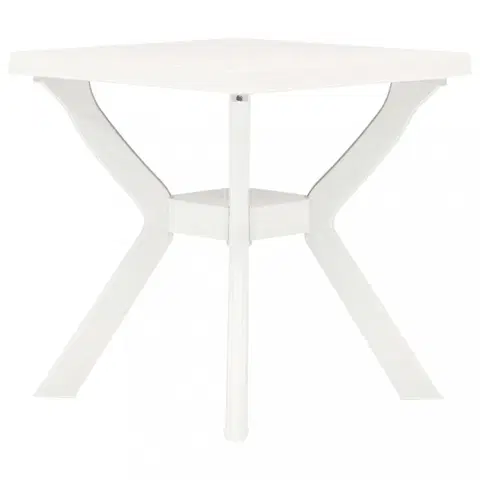 Zahradní stolky Zahradní bistro stolek plast Dekorhome Bílá