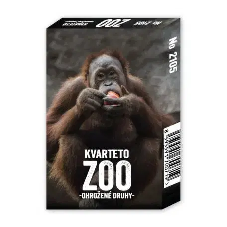 Hračky společenské hry MEZUZA - Hrací karty Kvarteto zoo ohrožené druhy – 2105