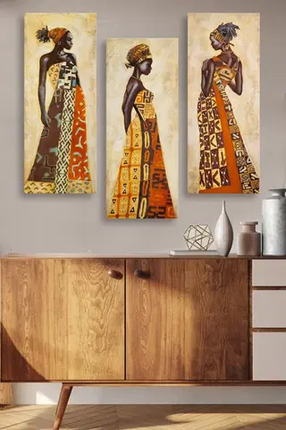 Obrazy Wallity Sada obrazů AFRICAN WOMAN 70 x 50 cm 3 kusy