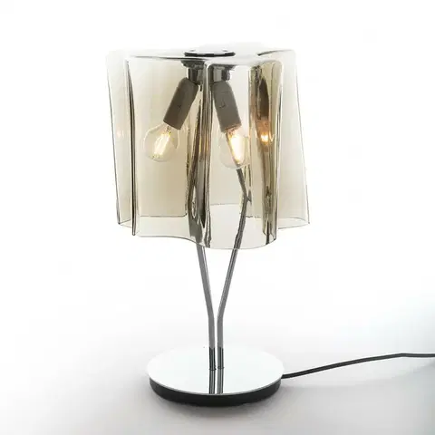 Designové stolní lampy Artemide Logico stolní lampa - fumé difuzor, chromová struktura 0457110A
