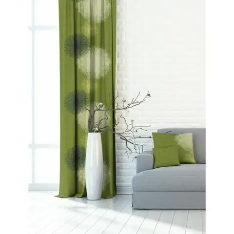 Závěsy Forbyt, Závěs dekorační nebo látka, OXY Střapce, zelené, 150 cm 150 cm