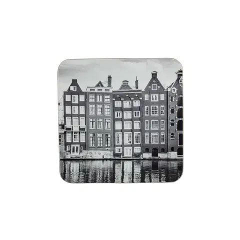 Prkénka a krájecí desky 6ks pevné korkové podtácky s motivem Amsterdam - 10*10*0,4cm Mars & More SCOZA