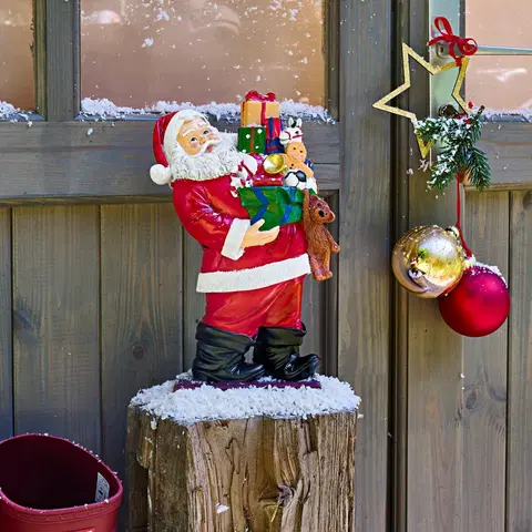 Dekorační figurky Santa Claus s dárky