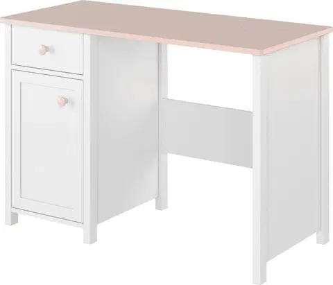 Dětské pokoje Konsimo Dětský psací stůl GIGLU bílý/růžový