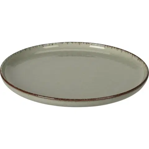 Talíře EH Porcelánový mělký talíř Light Green, 24 cm