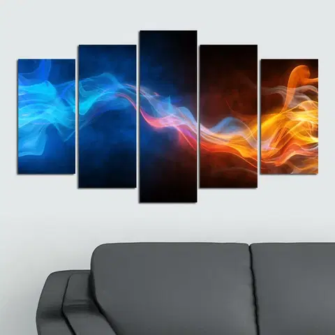 Obrazy Hanah Home Vícedílný obraz Fire 110x60 cm