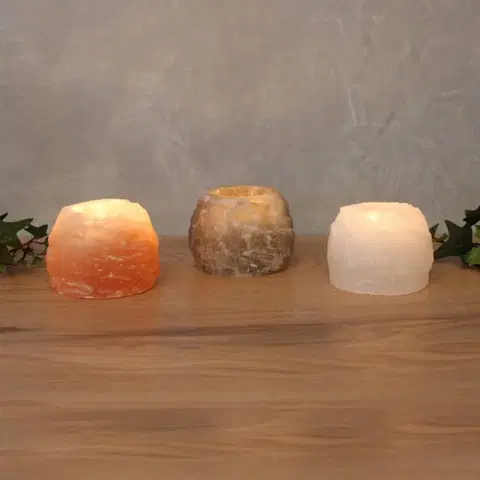 Solné lampy Wagner Life Set držáků čajových svíček Rock Trio solný krystal