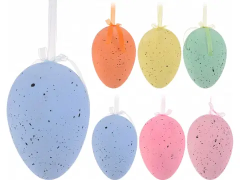 Velikonoční dekorace Vajíčko velikonoční 15x21cm různé barvy