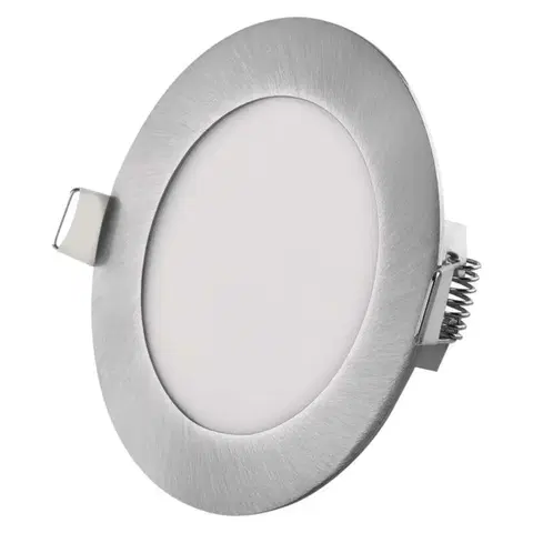 Bodovky do podhledu na 230V EMOS LED podhledové svítidlo NEXXO stříbrné, 12 cm, 7 W, teplá/neutrální bílá ZD1223