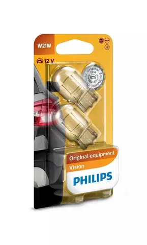 Autožárovky Philips W21W 12V 21W W3x16d Vision Original 2ks 12065B2
