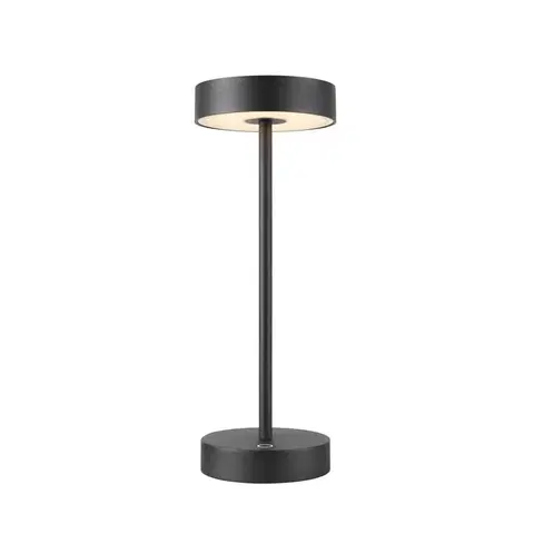 LED stolní lampy BIG WHITE (SLV) VINOLINA stolní svítidlo, aku, IP54, 2700/3000 K, TOUCH, černá 1007362