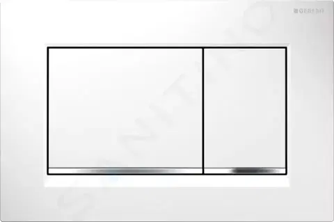Záchody GEBERIT Sigma30 Ovládací tlačítko splachování, bílá/chrom 115.883.KJ.1