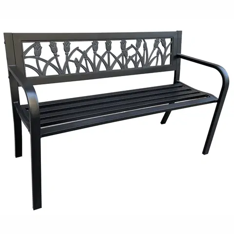 Zahradní lavice Ak furniture Zahradní lavička LISSA černá