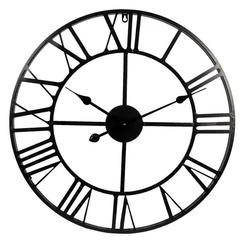 Hodiny Kovové hodiny s římskými číslicemi - Ø 60*4 cm Clayre & Eef 5KL0138