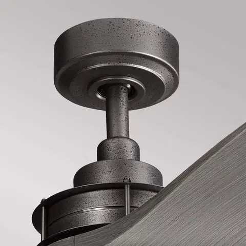 Stropní ventilátory KICHLER Stropní ventilátor Ried, třílopatkový, barva železa