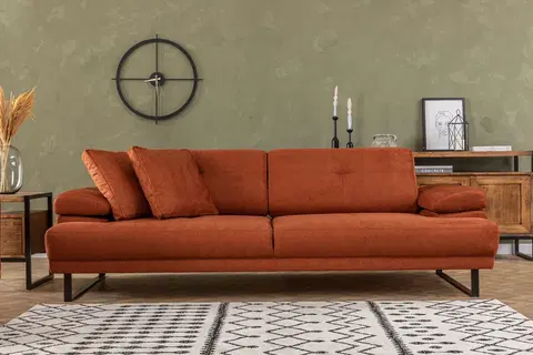 Pohovky a gauče Pohovka MUSTANG trojmístná oranžová