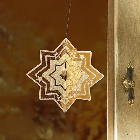 Dekorace oken a dveří Třpytivá vánoční hvězda 3D