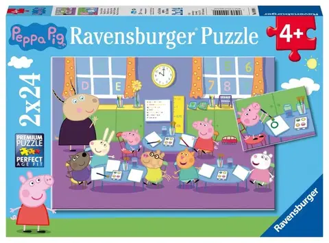 Hračky puzzle RAVENSBURGER - Prasátko Peppa 2x24 dílků
