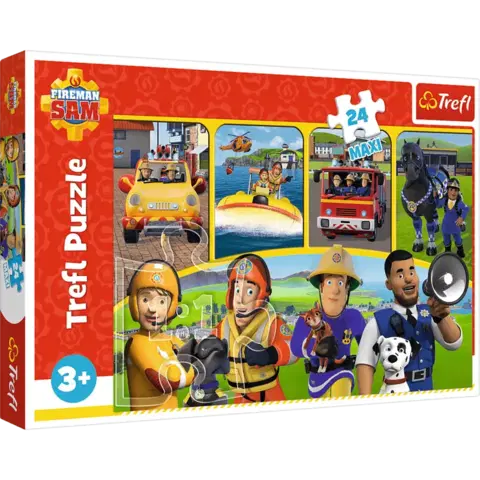 Hračky puzzle TREFL -  Puzzle 24 Maxi - Požárník Sam a přátelé / Prism A&D Fireman Sam
