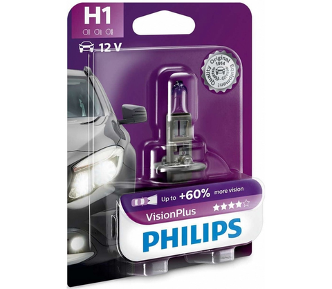 Žárovky Philips Autožárovka Philips VISION PLUS 12258VPB1 H1 P14,5s/55W/12V 3250K 