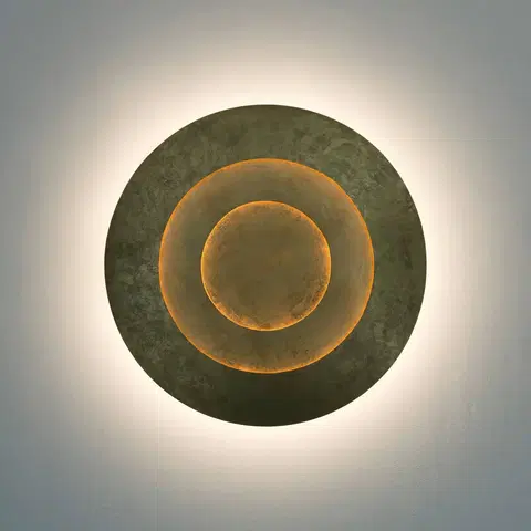 Nástěnná svítidla Holländer LED nástěnné světlo Masaccio Rotondo, zlatá