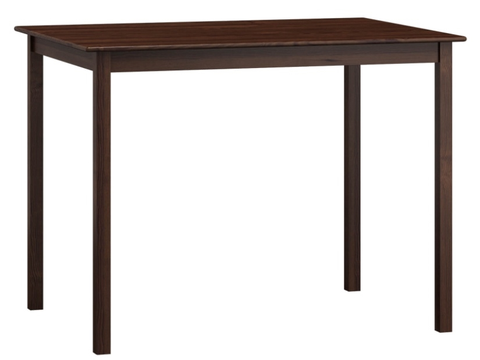 Jídelní stoly Stůl DASHEN 1, 80 x 50 cm, masiv borovice, moření ořech