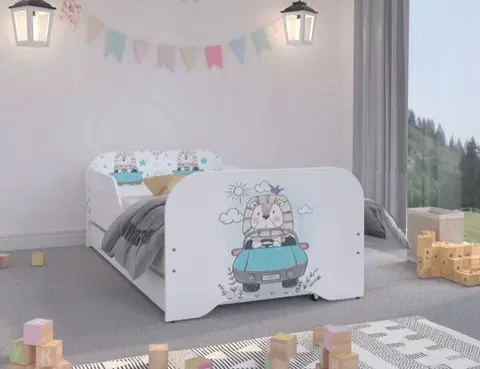 Dětské postele Kvalitní dětská postel s lvíčkem 140 x 70 cm