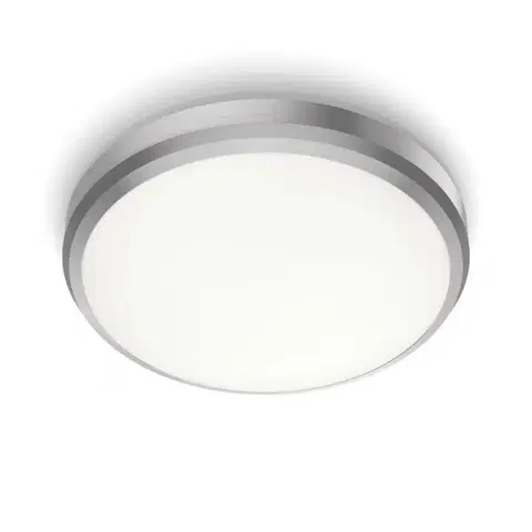 LED stropní svítidla LED Koupelnové stropní přisazené svítidlo Philips DORIS CL257 8718699758844 6W 640lm 4000K IP44 22cm niklové