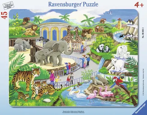 Hračky puzzle RAVENSBURGER - Návštěva V Zoo 30-48D
