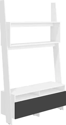 TV stolky ARTBm TV stolek RACK| 09 Barva: Bílá / černý lesk