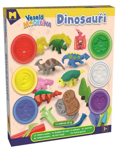 Hračky MAC TOYS - Veselá modelína dinosauři