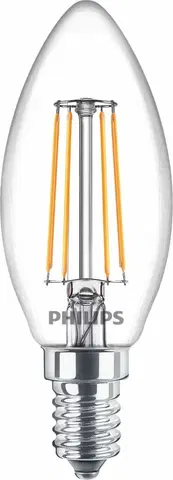 LED žárovky Philips CorePro LEDCandle ND 4.3-40W E14 840 B35 CLEAR GLASS