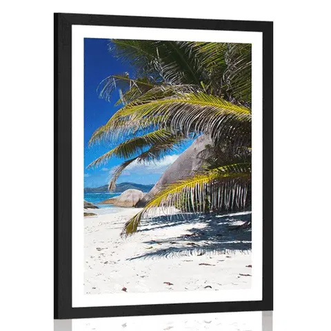 Příroda Plakát s paspartou krásy pláže Anse Source