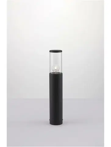 Stojací svítidla NOVA LUCE venkovní sloupkové svítidlo ZOSIA tmavě šedý hliník a čirý akryl E27 1x12W 220-240V bez žárovky IP65 9060182