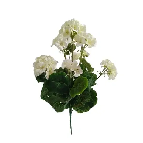 Květiny Umělá květina Muškát bílá, 47 cm