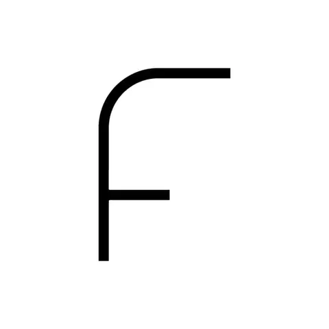 Designová nástěnná svítidla Artemide Alphabet of Light - velké písmeno F 1201F00A