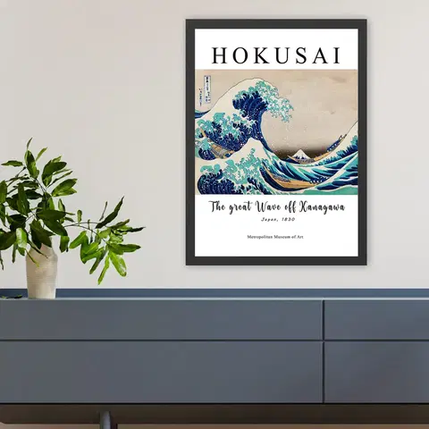 Obrazy Dekorativní obraz Hokusai VLNA Polystyren 55x75cm