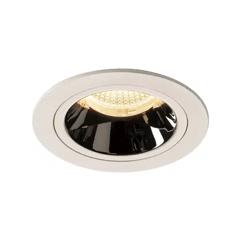 LED podhledová svítidla SLV BIG WHITE NUMINOS DL M vnitřní LED zápustné stropní svítidlo bílá/chrom 3000 K 55° včetně listových pružin 1003885