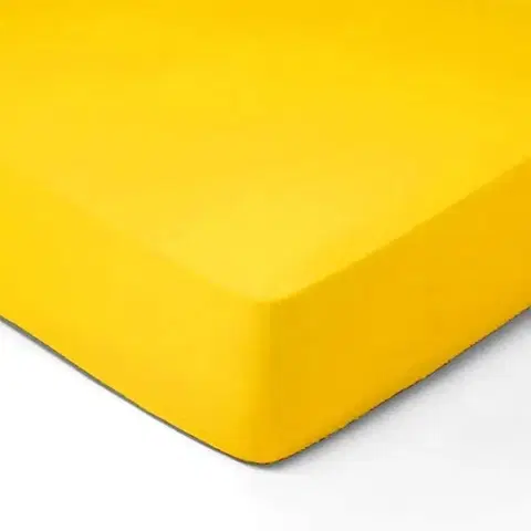Prostěradla Forbyt, Prostěradlo, Jersey, žlutá 100 x 200 cm