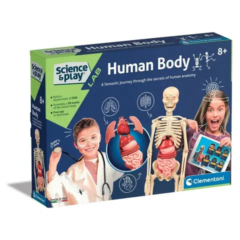 Dřevěné hračky Clementoni Dětská laboratoř - lidské tělo