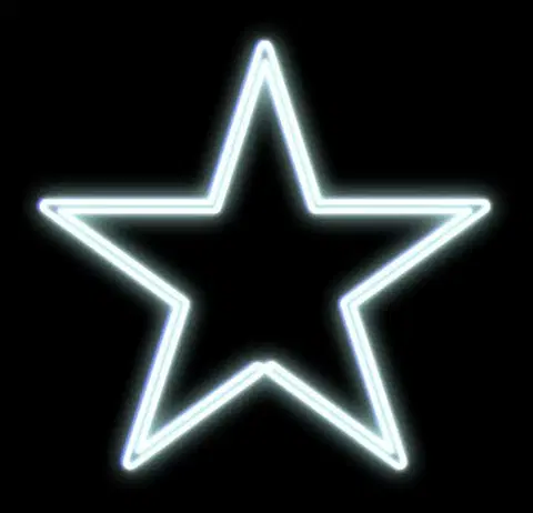 LED venkovní PROFI motivy DecoLED LED světelná hvězda, závěsná, pr. 80 cm, ledově bílá